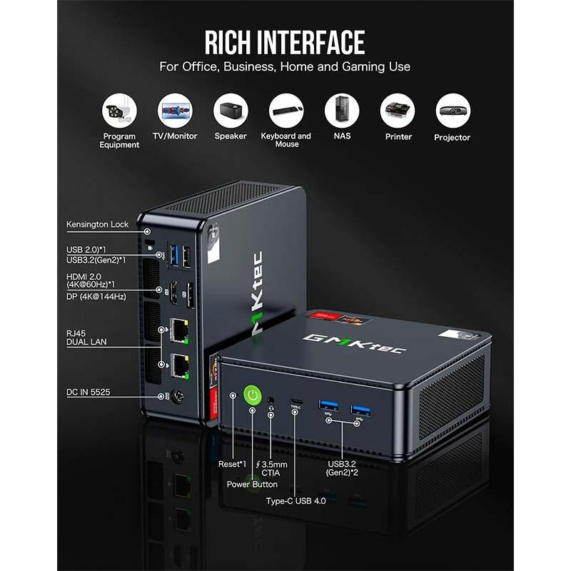 GMKtec M6 AMD Ryzen 5 6600H 64GB DDR5/2TB SSD/Windows 11 Pro - Mini PC image de l'interface