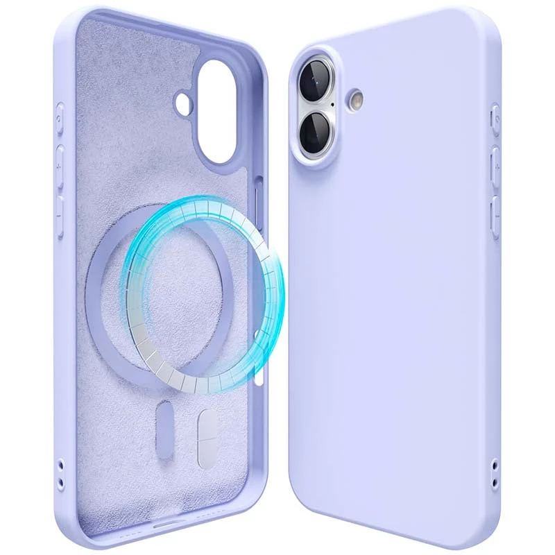 Capa macia lavanda para iPhone 16 compatível com Magsafe