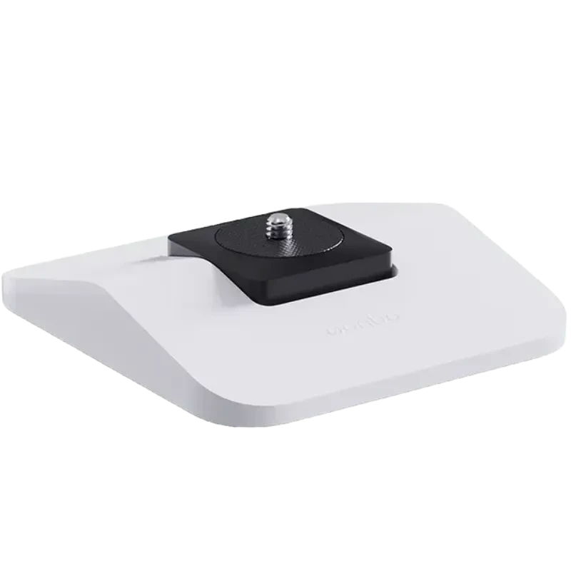 Wanbo WBBA02 Support de table pour projecteurs petit, base blanche minimaliste avec vis 1/4 montée sur plaque noire, stable et antidérapante pour pose sur