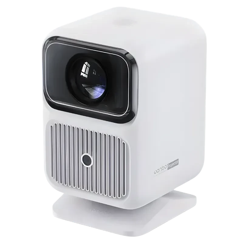 Wanbo WBBA02 support de table petit pour projecteurs, base stable antidérapante, design compact blanc, plateau carré, idéal pour alignement et ventilation