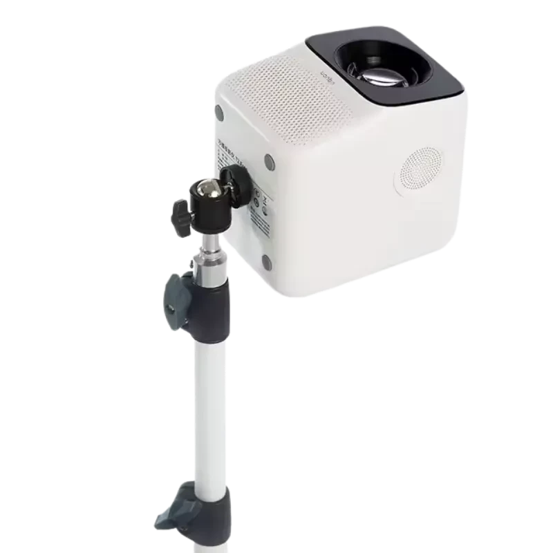 Wanbo - Support trépied pour mini-projecteurs, bras télescopique blanc avec rotule réglable, fixation standard, compact et stable pour placements précis