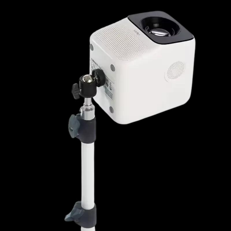 Wanbo - Support trépied pour mini-projecteurs, bras télescopique blanc avec rotule réglable, fixation standard, compact et stable pour placements précis