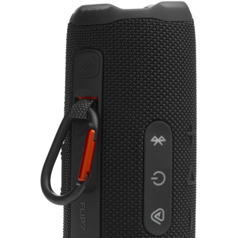JBL Flip 7 - Image noire des crochets sur l'enceinte