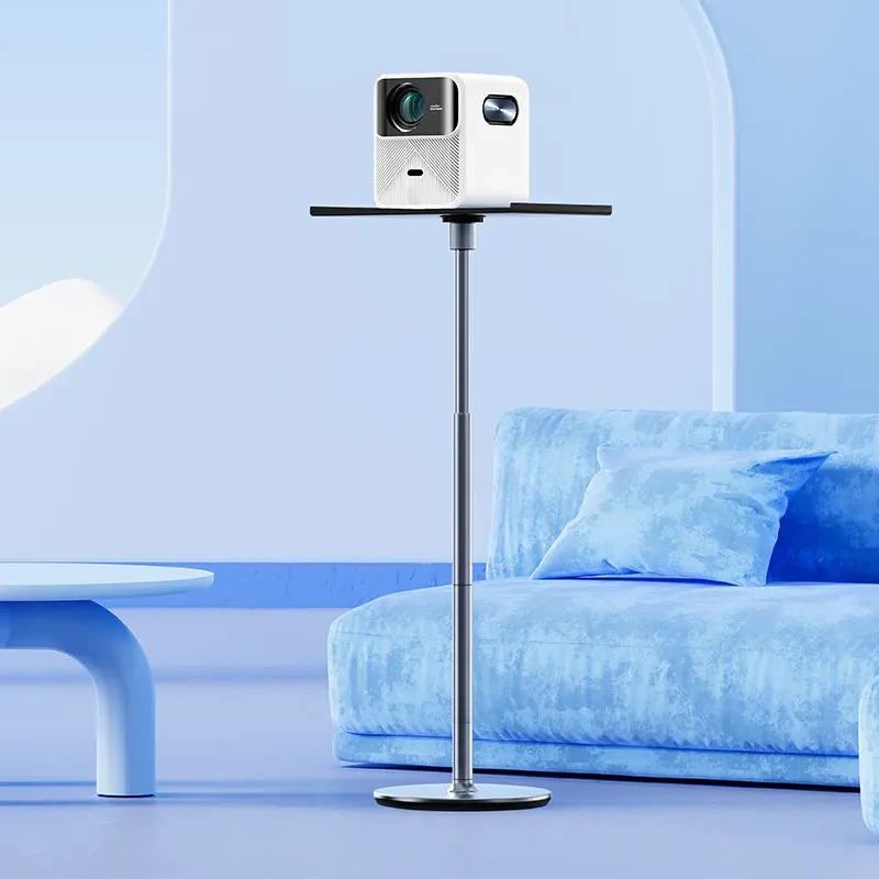 Wanbo Floor Stand Pro base estable para proyectores con bandeja rectangular, poste ajustable en altura y base circular antideslizante para soporte seguro