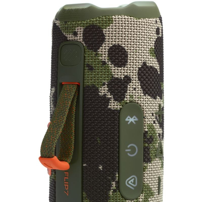 JBL Flip 7 Squad  detalle de la cinta para la muñeca