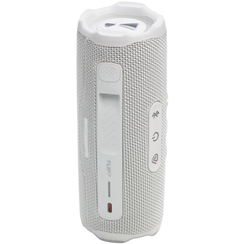 JBL Flip 7 Blanco imagen trasera de pié