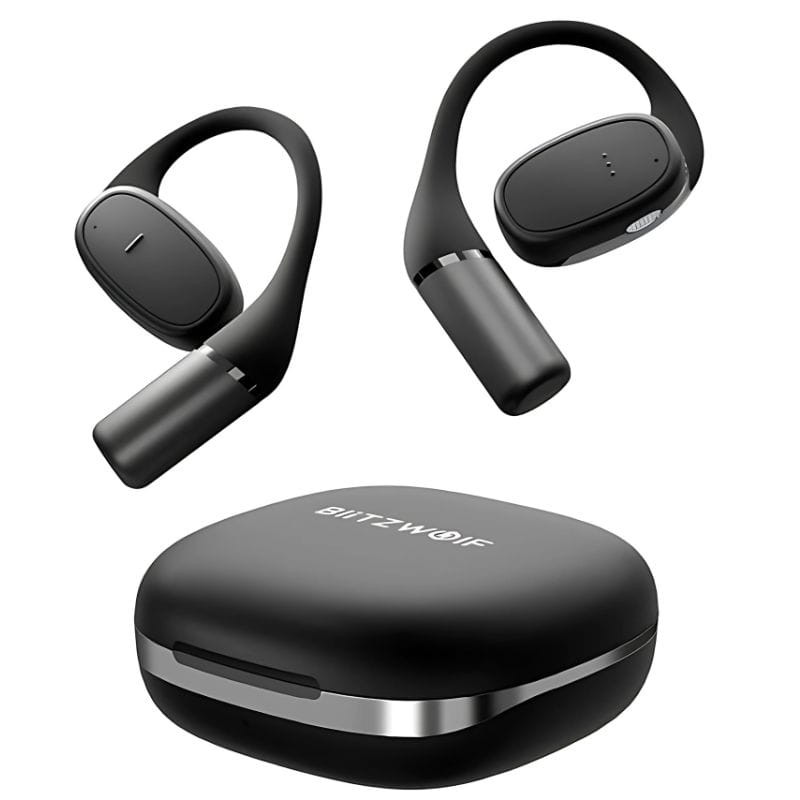 OWS BlitzWolf BW-V49 Auriculares de gancho imagen con el estuche de carga