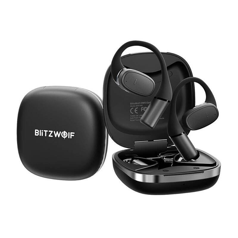 OWS BlitzWolf BW-V49 Auriculares de gancho imagen con dos cajas de carga