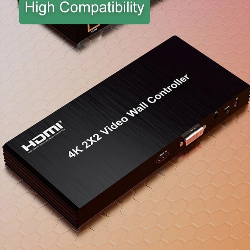 Rullz Qkens - Processeur de mur vidéo HDMI DVI 2x2 grande compatibilité