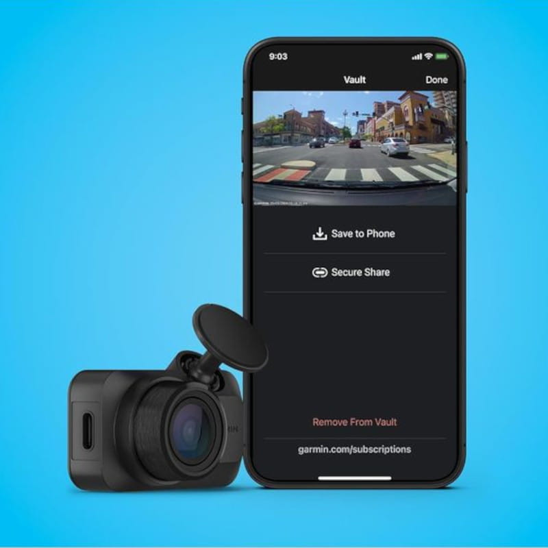 APP de Garmin Dash Cam Mini 3