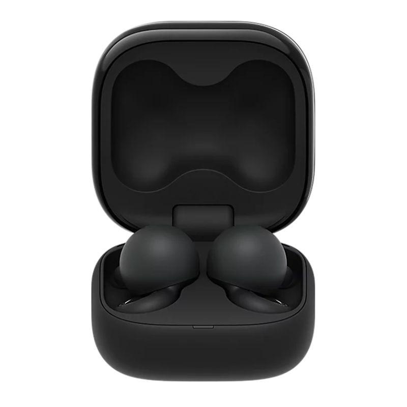 Sony WF-L910B True Wireless Noir, rangés dans leur boîtier de recharge