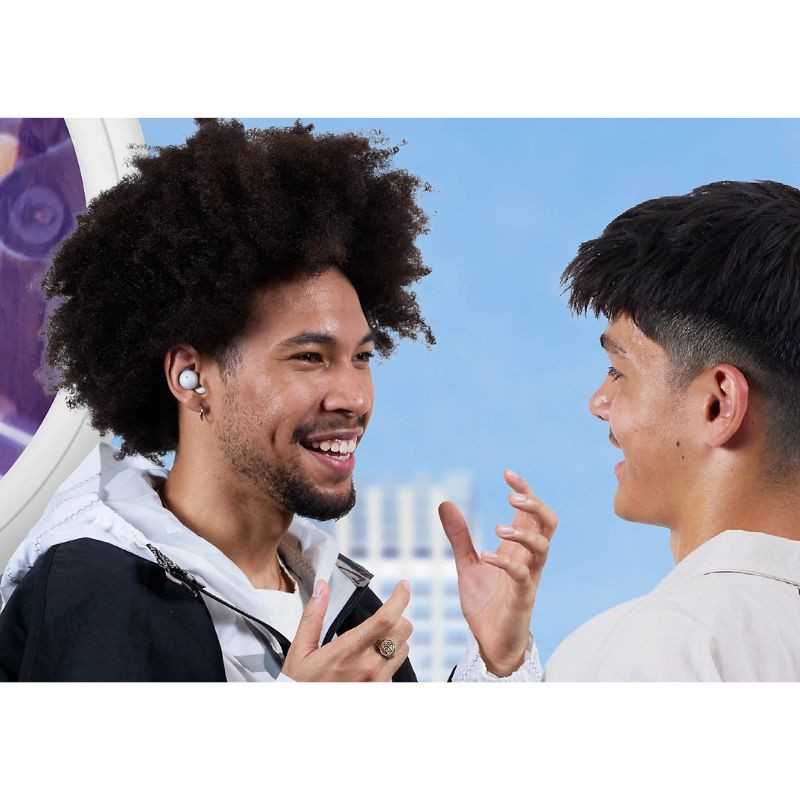 Sony WF-L910B True Wireless Negro image réelle dans une oreille humaine