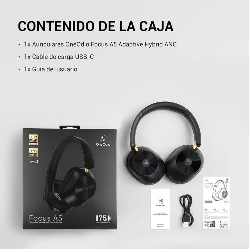 OneOdio Focus A5 Noir Contenu de la boîte