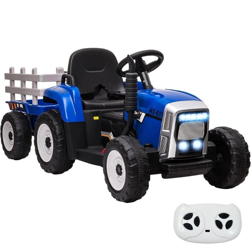 Tractor Ceres con remolque Azul - Coche eléctrico para niños