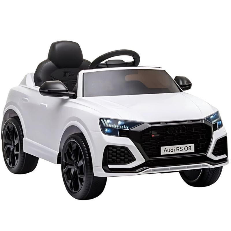  Audi RS Q8 12V Branco - Carro elétrico para crianças imagem frontal