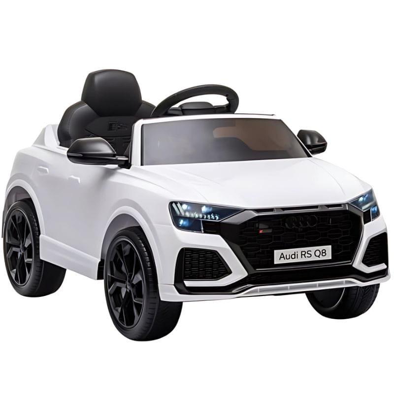  Audi RS Q8 12V Branco - Carro elétrico para crianças imagem frontal