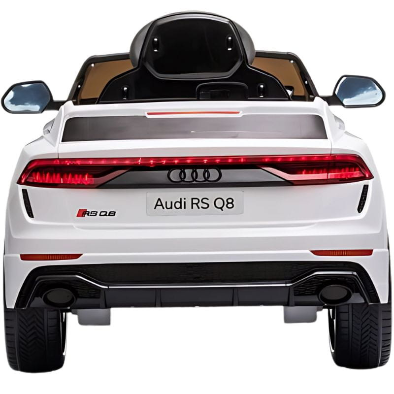  Audi RS Q8 12V Branco - Carro elétrico para crianças imagem traseira