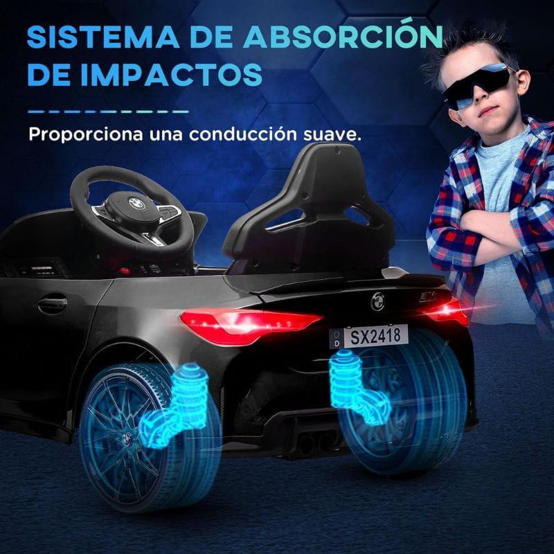 M4 12V Rojo - Coche eléctrico para niños con suspensión trasera