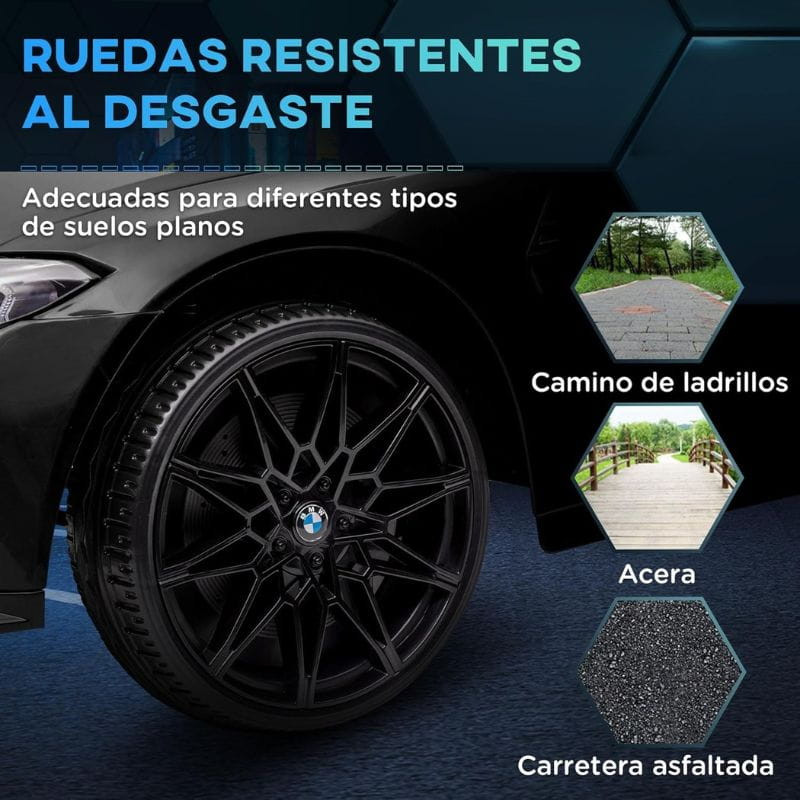M4 12V Rojo - Coche eléctrico para niños con ruedas resistentes