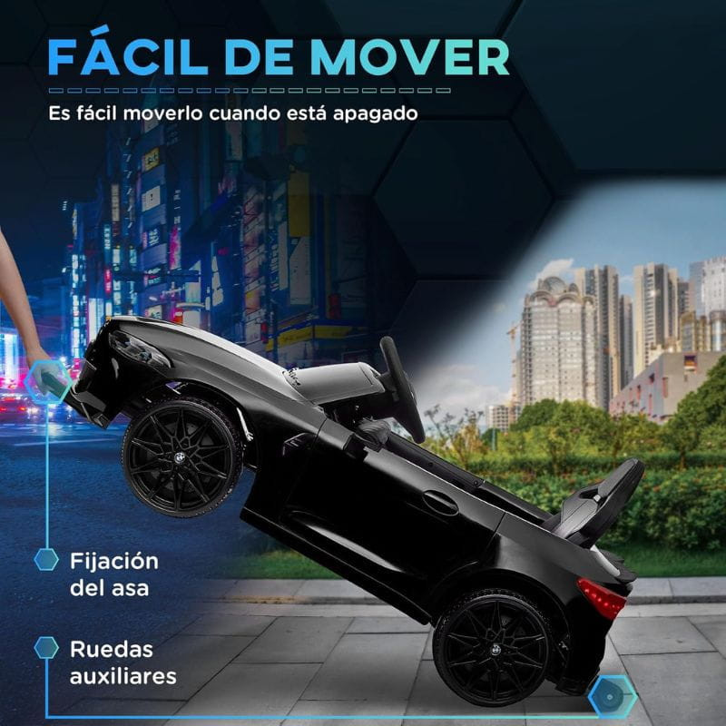 M4 12V Preto - Carro elétrico para crianças com alça de transporte