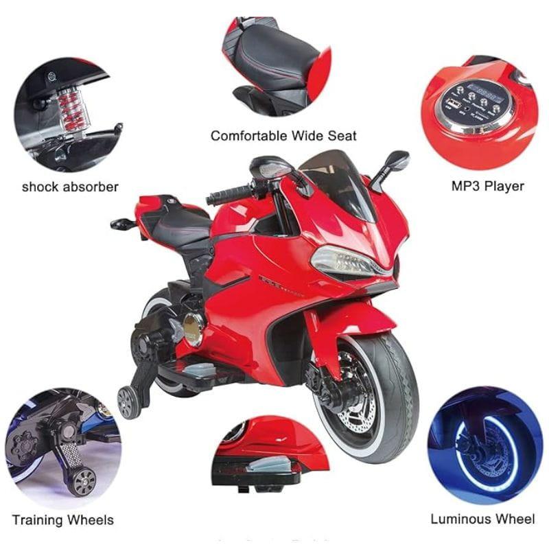 Motorbike 12V Vermelha - Moto elétrica para crianças características