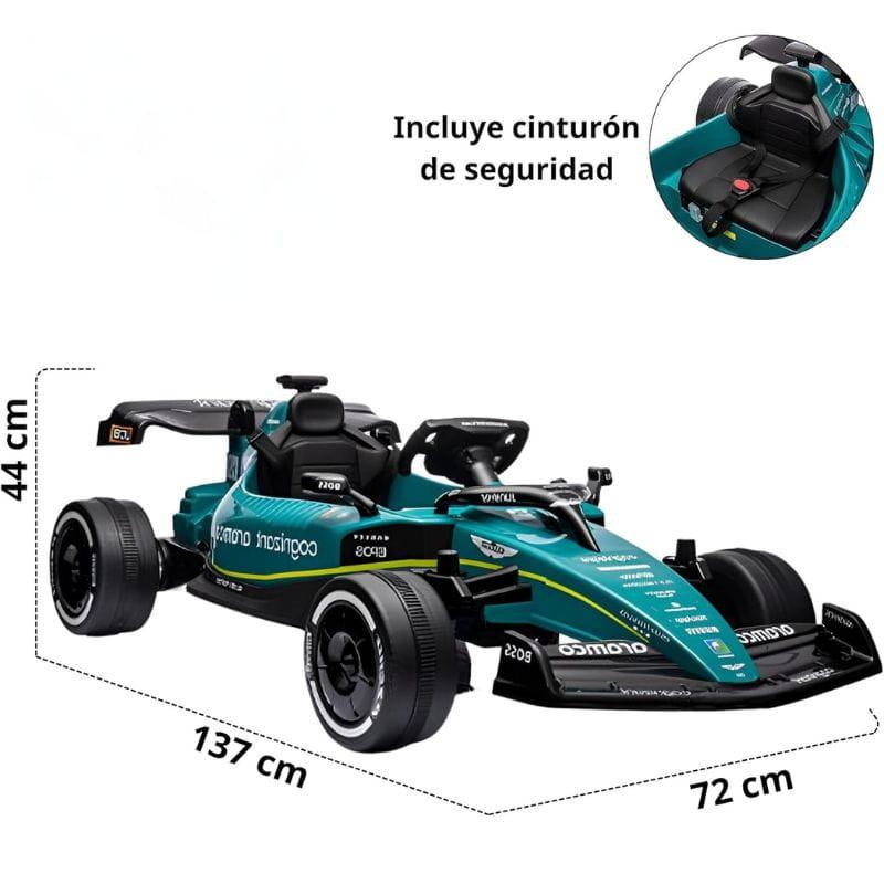 Coche F1 24V Verde Racing Green - Coche eléctrico para niños dimensiones