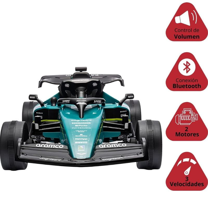 Coche F1 24V Verde Racing Green - Coche eléctrico para niños características