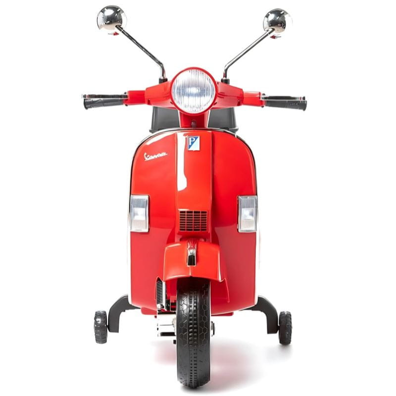 Vespa PX150 12V Roja - Moto eléctrica para niños   imagen frontal