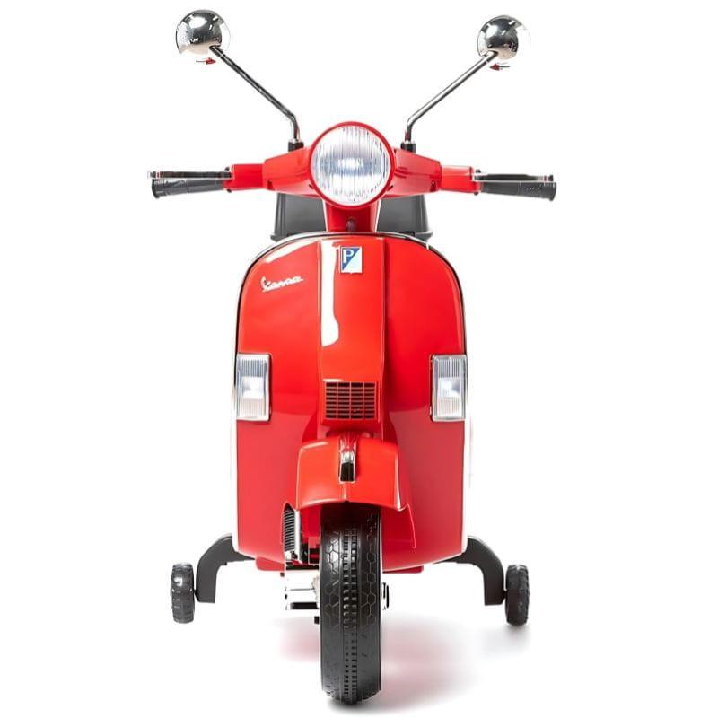 Vespa PX150 12V Roja - Moto eléctrica para niños   imagen frontal