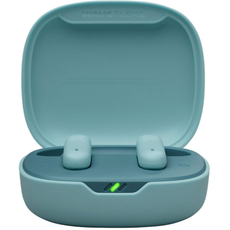 JBL Wave Flex 2 Azul imagen dentro del estuche de carga