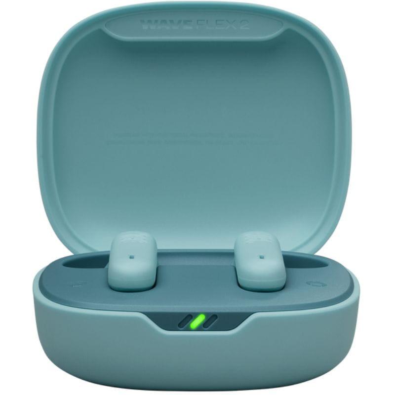 JBL Wave Flex 2 Azul imagen dentro del estuche de carga