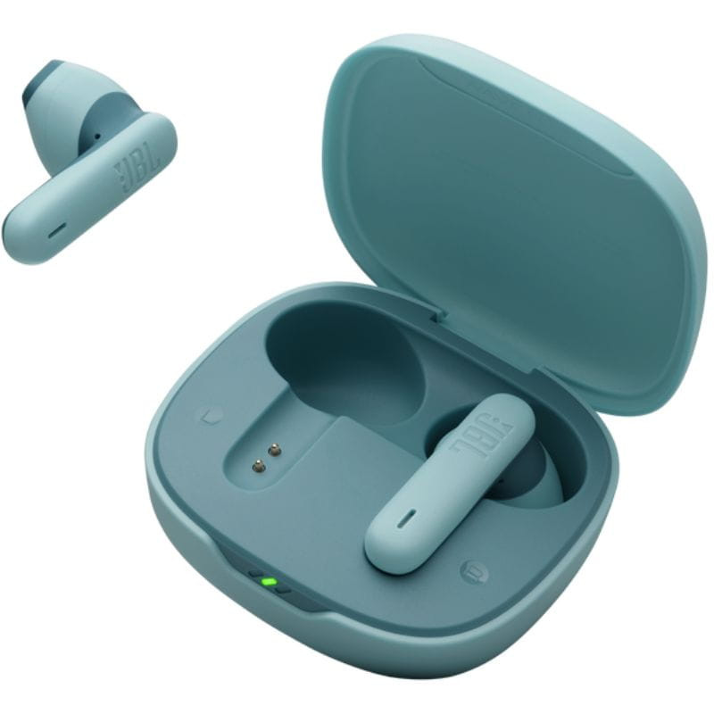 JBL Wave Flex 2 Azul imagen con el estuche de carga