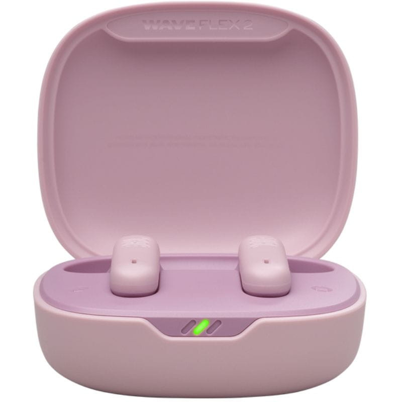 JBL Wave Flex 2 Rosa imagen dentro del estuche de carga