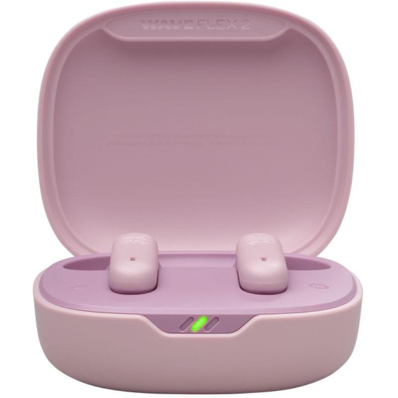 JBL Wave Flex 2 Rosa imagen dentro del estuche de carga
