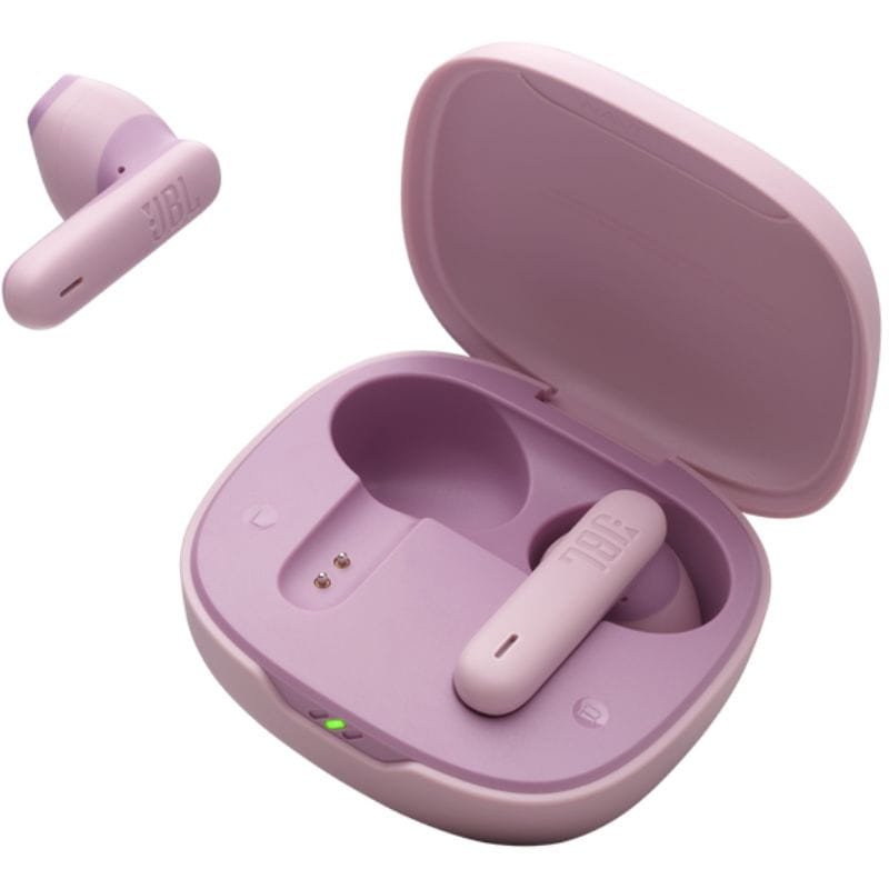 JBL Wave Flex 2 Rosa imagen con el estuche de carga