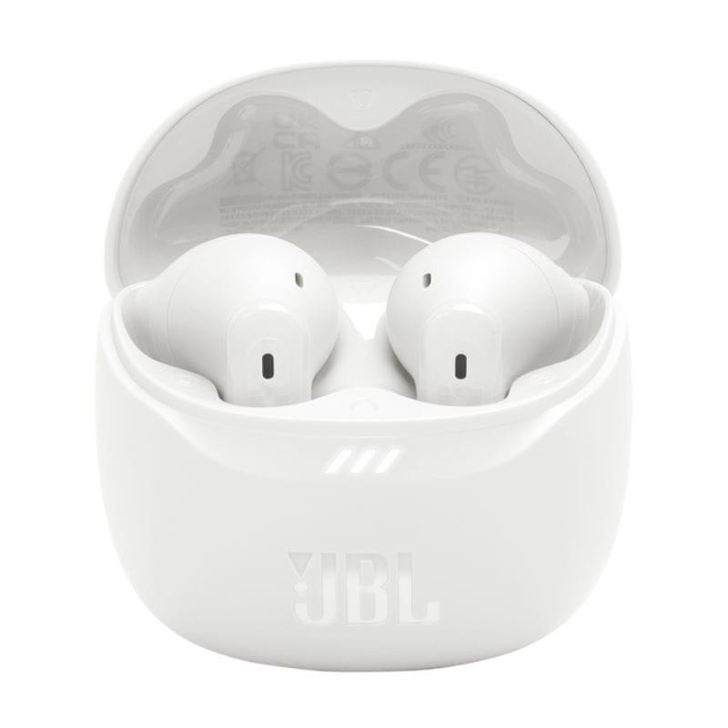 Imagem do JBL Tune Flex 2 Branco dentro do estojo de carregamento