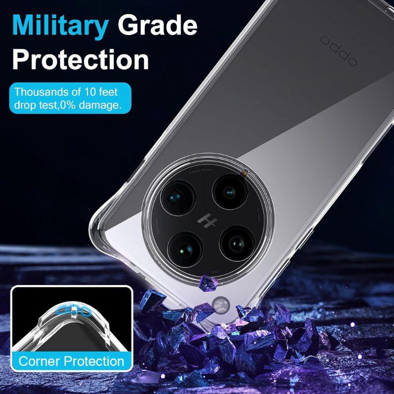 Oppo Find X5Pro 5G Premium Anti Shock Case Transparente grau de proteção