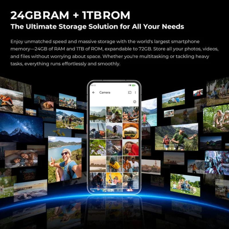 Oukitel WP200 Pro 5G 24GB/1TB Preto armazenamento