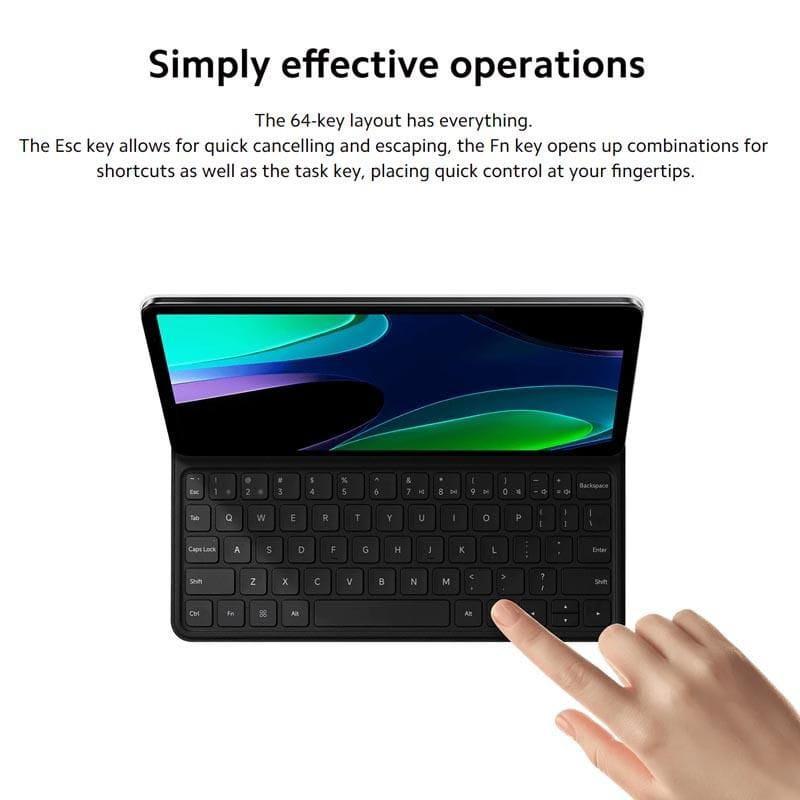 Funda Smart Case con Teclado para Xiaomi Pad 6 Blanco imagen con una mano