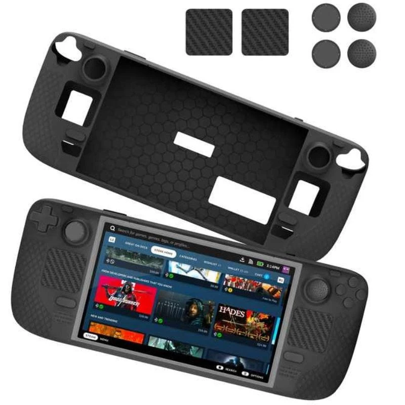 Coque en silicone noire pour Steam Deck / Steam Deck OLED