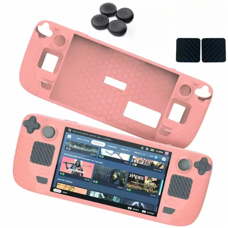 Funda Silicona Rosa para Steam Deck / Steam Deck OLED