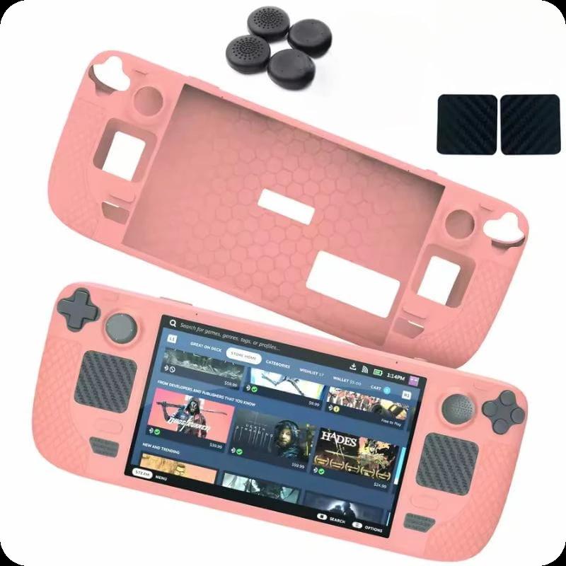 Coque en silicone rose pour Steam Deck / Steam Deck OLED