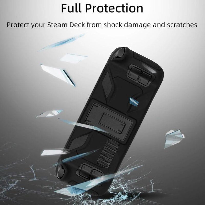 Pgtech Housse en silicone avec support pour Steam Deck - protection contre les chutes