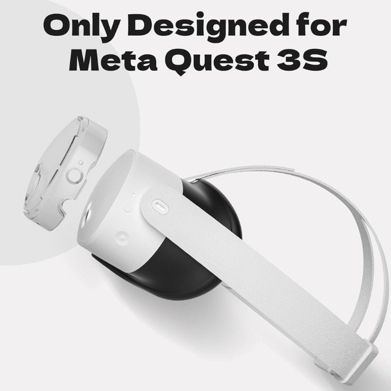 Étui transparent avec accessoires pour Meta Quest 3S uniquement