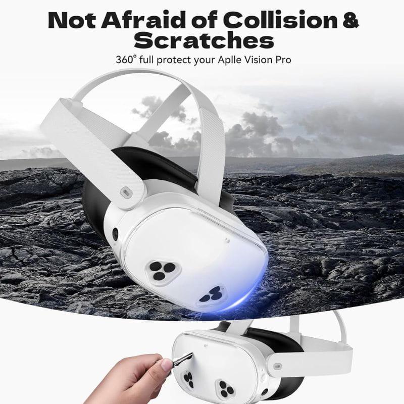 Étui transparent avec accessoires Meta Quest 3S protection contre les chutes