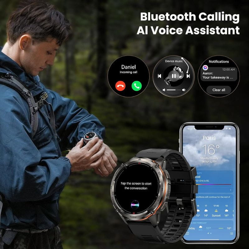 Kospet Tank T3 Ultra 2 Edición Especial Negro - Reloj inteligente con IA