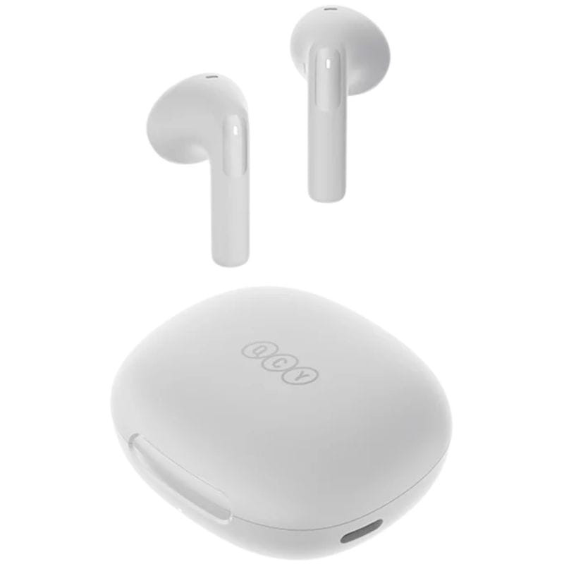 QCY Ailybuds E20 HT13 Blanco - Auriculares imagen con los auriculares fuera del estuche de carga