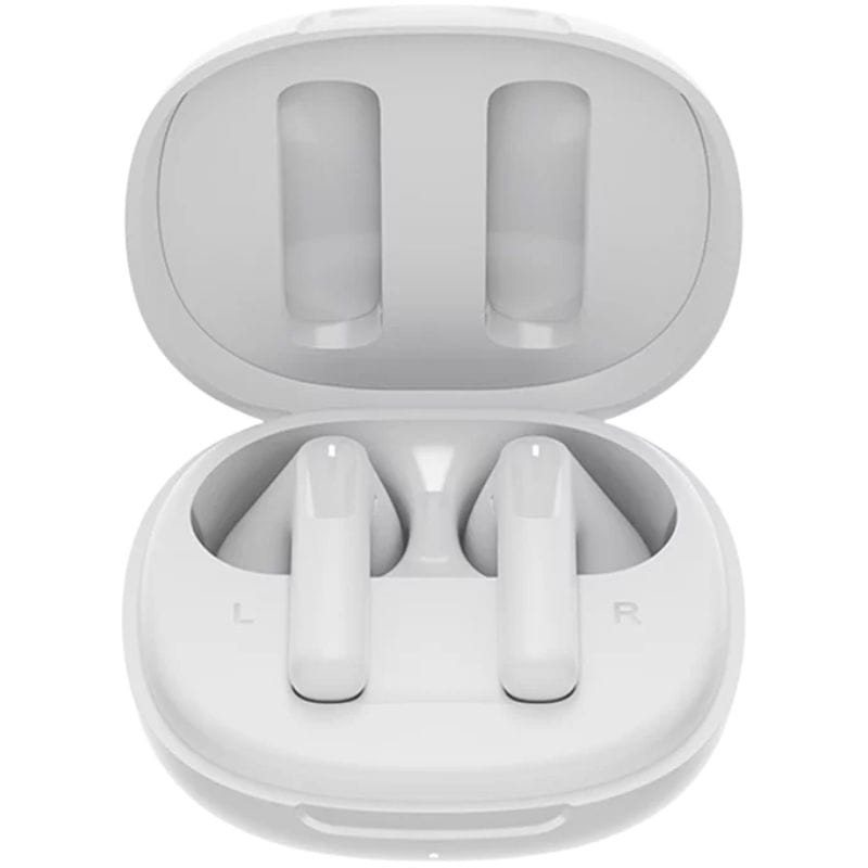 QCY Ailybuds E20 HT13 Blanco - Auriculares imagen con los auriculares dentro del estuche de carga