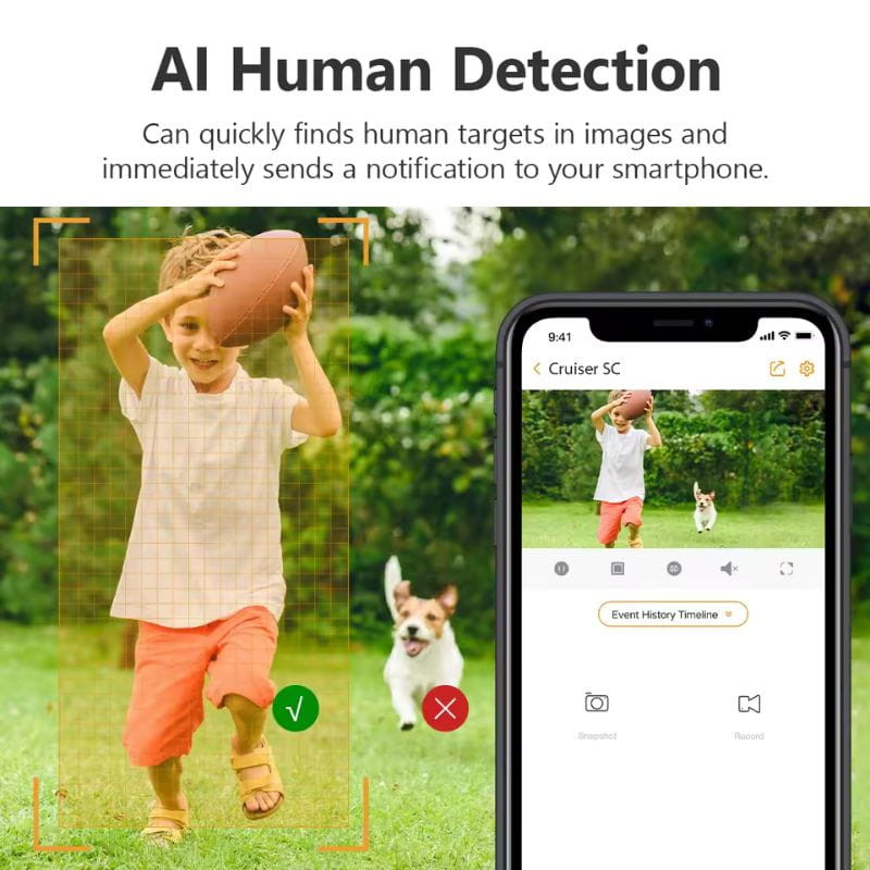 Imou Cruiser SC 3K IP66 WiFi Blanco - Cámara de Seguridad Exterior. Detección de personas con IA