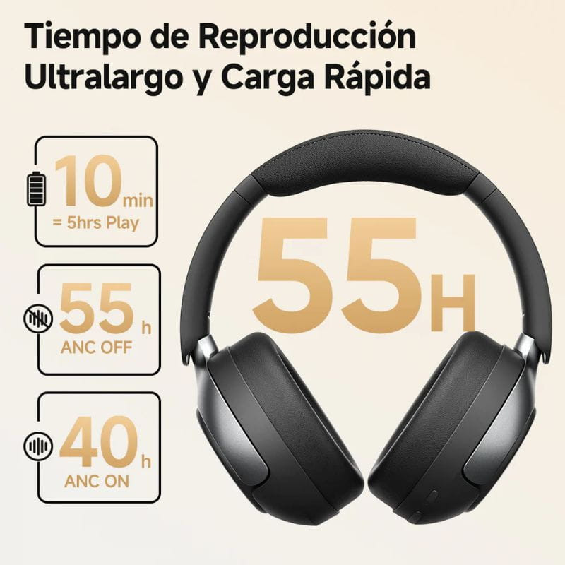 QCY H3 pro Morado - Auriculares   características de la batería